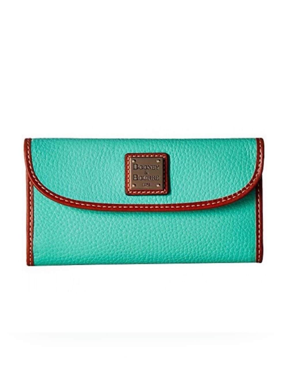 Dooney & Bourke Pebble Continental Clutch Wallet in Jade Blue Green